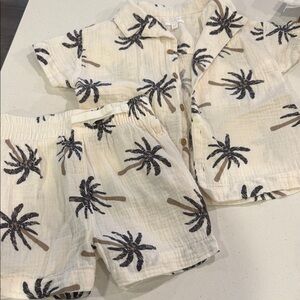 Palm Tree Print Kids Matching Set